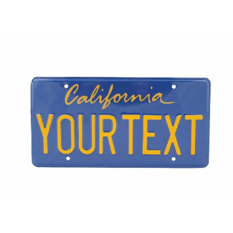 Embossed Blue License Plate Number Plate