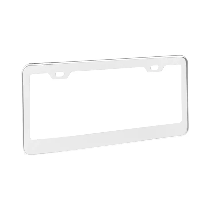 Solid Stainless Steel Silver Rust Resistant Car License Plate Frame
