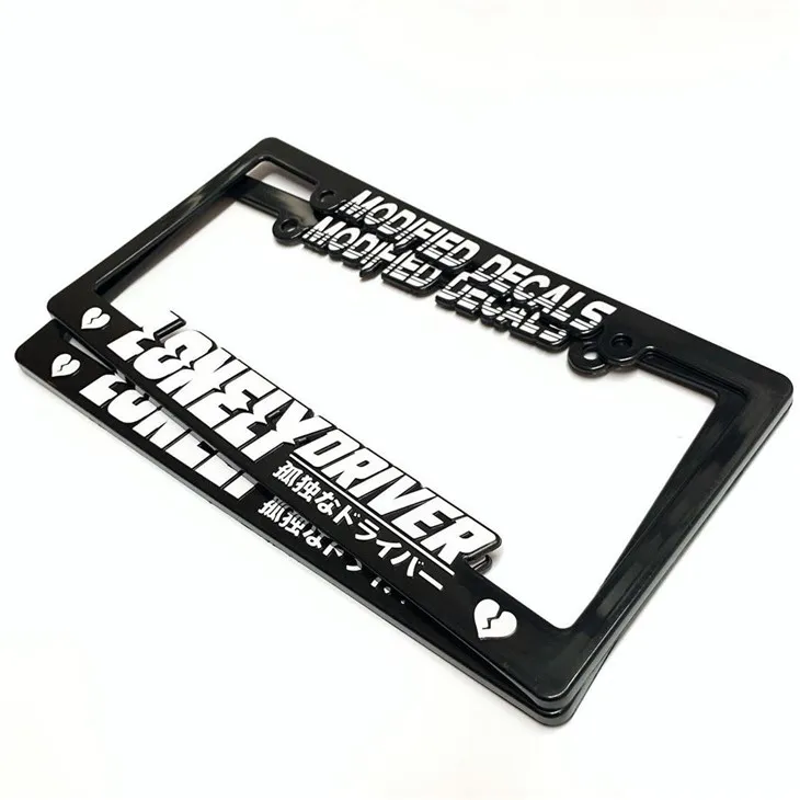 Aluminum Alloy Embosses License Plate Frame