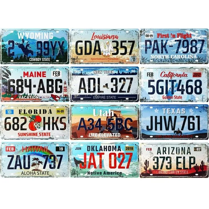 USA Souvenir Car License Plate
