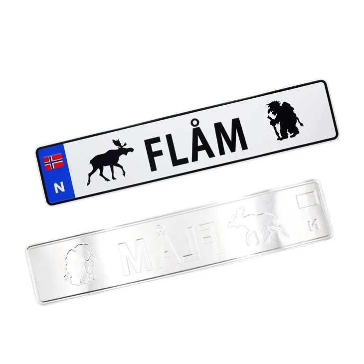 Custom Logo Embossed Car Number Plate