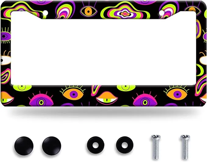 Evil Eyes Colorful License Plate Frame