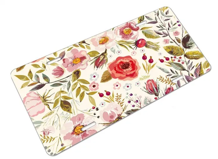 Gloss Stamped Metal License Plate