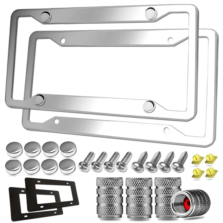 Metal Shiny License Plate Frame