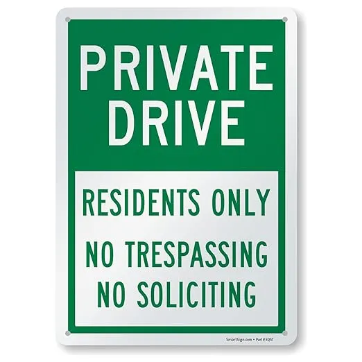 No Trespassing Metal Sign