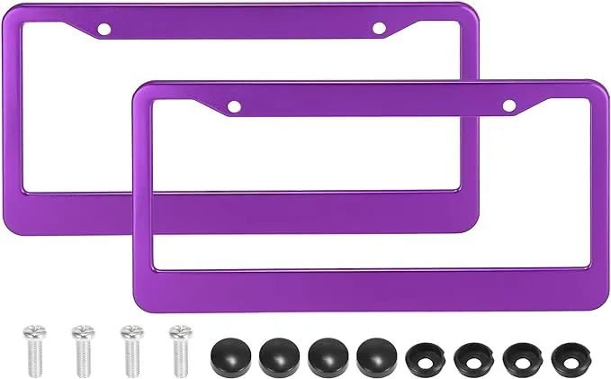 Purple Aluminum Alloy License Plate Frame