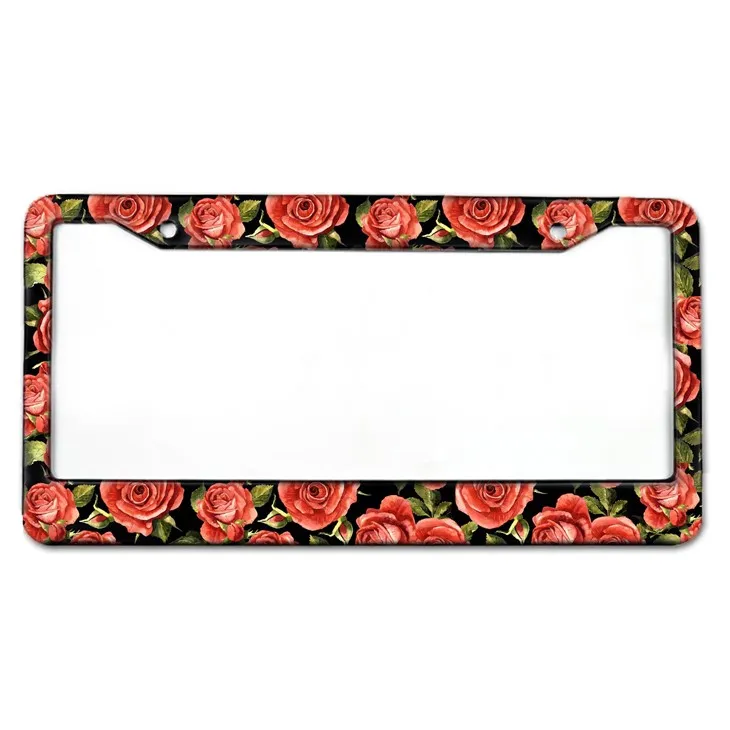 Rose Round Hole American Standard License Plate Holder