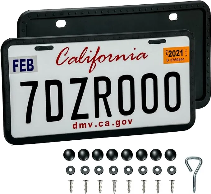Silicone Weatherproof License Plate Holder