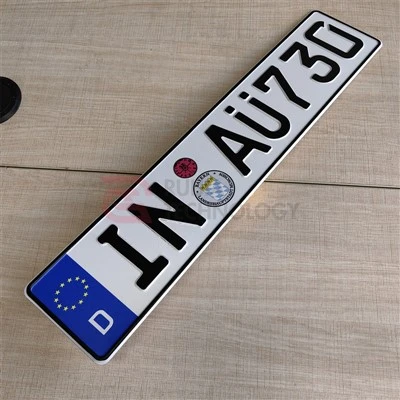 Stamped Aluminum Registration Plate