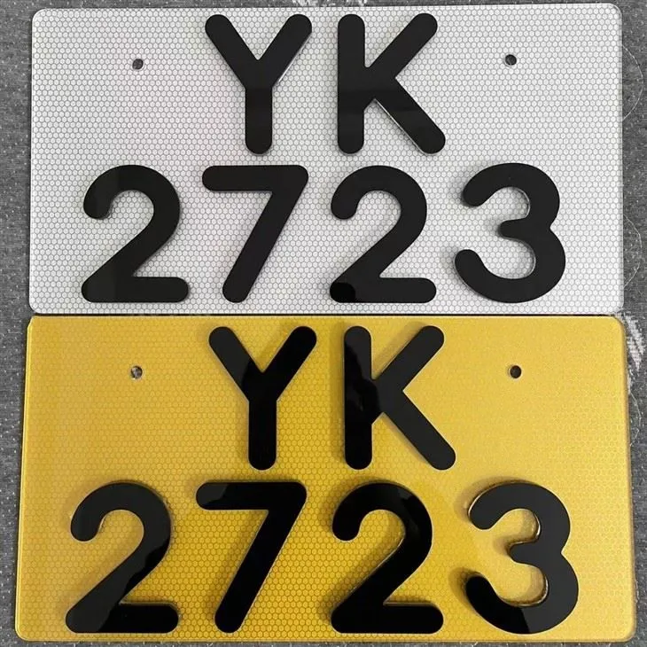 Gel Number Plate With Reflective Separately